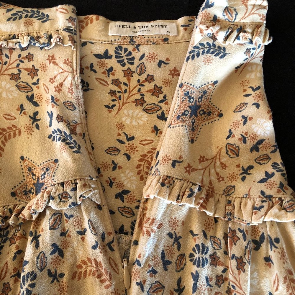 Rare Spell & The Gypsy Celestial Mini Skirt Cream Sz XS - Picture 5 of 8
